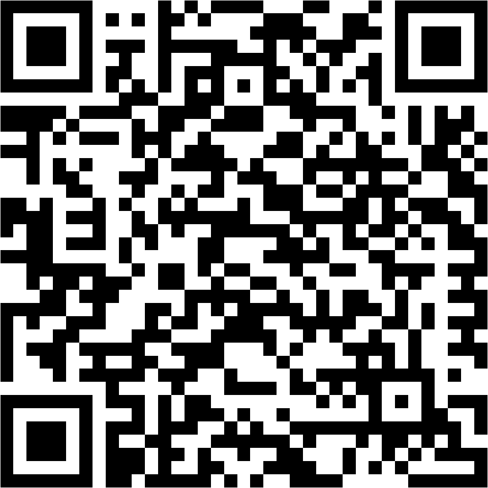 Lehrlingsportal.at Schwarzer und weißer QR-Code mit einem quadratischen Standardmuster, der für das Scannen mit einem mobilen Gerät konzipiert ist. Der kodierte Inhalt ist auf dem Bild nicht sichtbar.