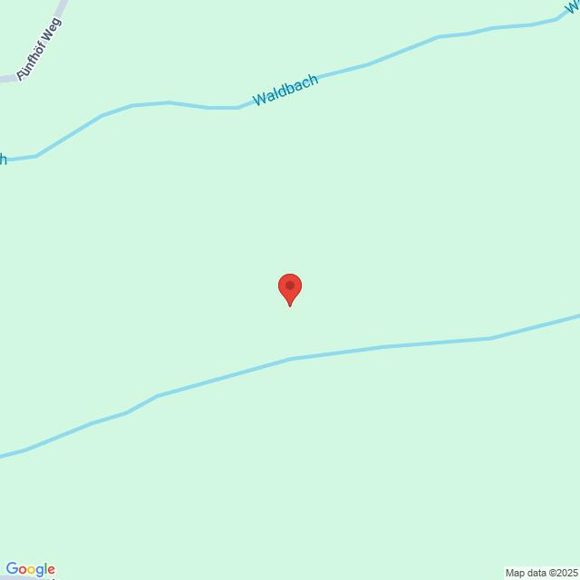 Lehrlingsportal.at Eine einfache Karte mit einer roten Stecknadel zwischen zwei blauen Linien, die mit Waldbach beschriftet sind und die Lage in der Nähe eines Baches anzeigen.
