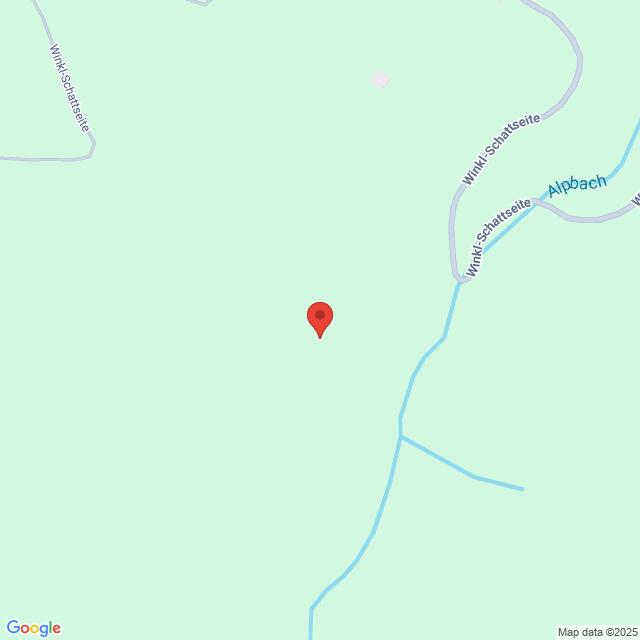 Lehrlingsportal.at Eine einfache Karte mit einer roten Stecknadel in einem grünen Bereich, in der Nähe eines Flusses mit der Bezeichnung Alpbach und Straßen mit der Bezeichnung Winkl-Schattseite.