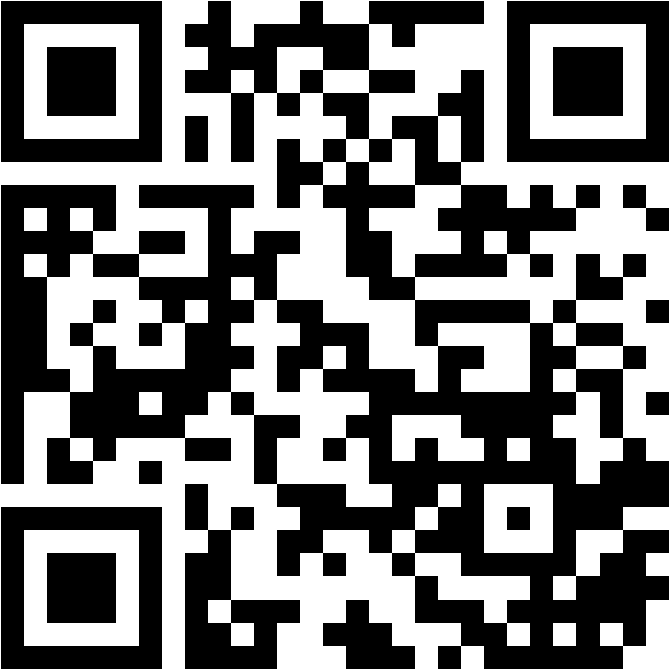Lehrlingsportal.at Ein schwarz-weißer QR-Code auf weißem Hintergrund.