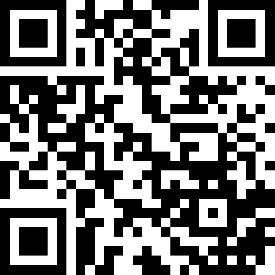 Lehrlingsportal.at Schwarzer und weißer QR-Code auf weißem Hintergrund.
