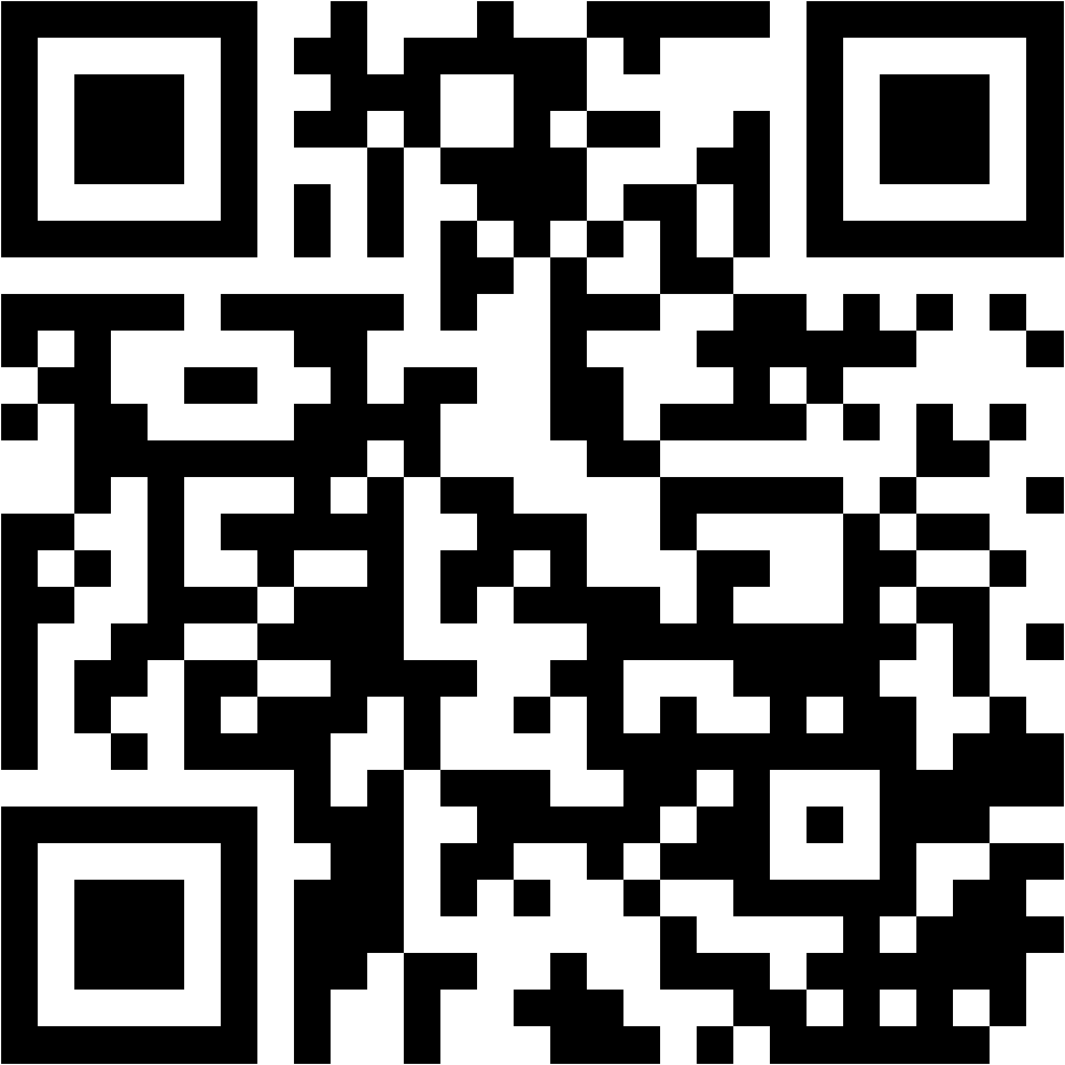 Lehrlingsportal.at Schwarzer und weißer QR-Code auf weißem Hintergrund.