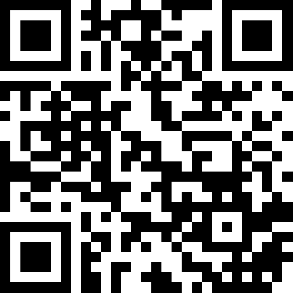 Lehrlingsportal.at Ein schwarzer und weißer QR-Code auf weißem Hintergrund.
