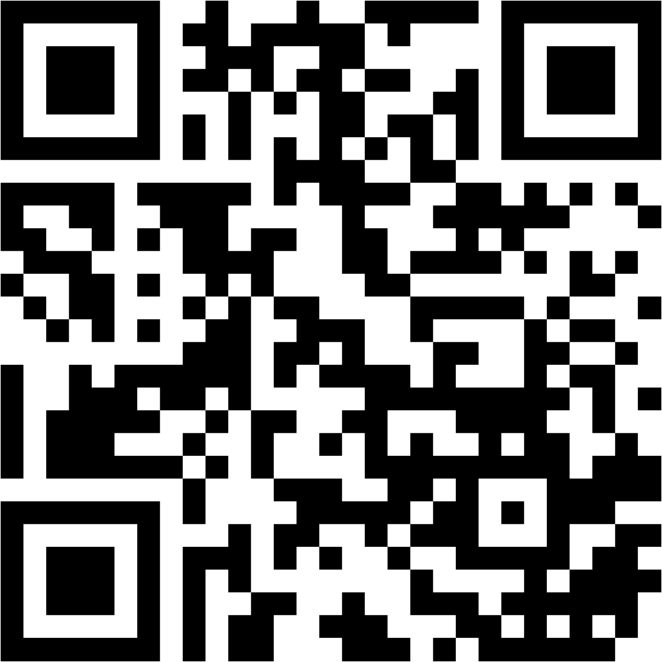 Lehrlingsportal.at Ein schwarzer und weißer QR-Code, der aus quadratischen Mustern auf weißem Hintergrund besteht.