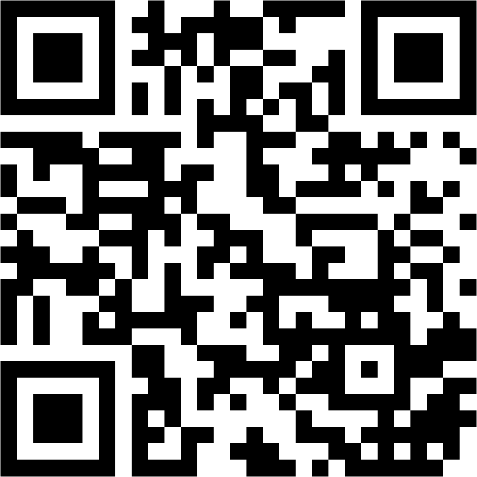Lehrlingsportal.at Schwarzer und weißer QR-Code auf weißem Hintergrund.