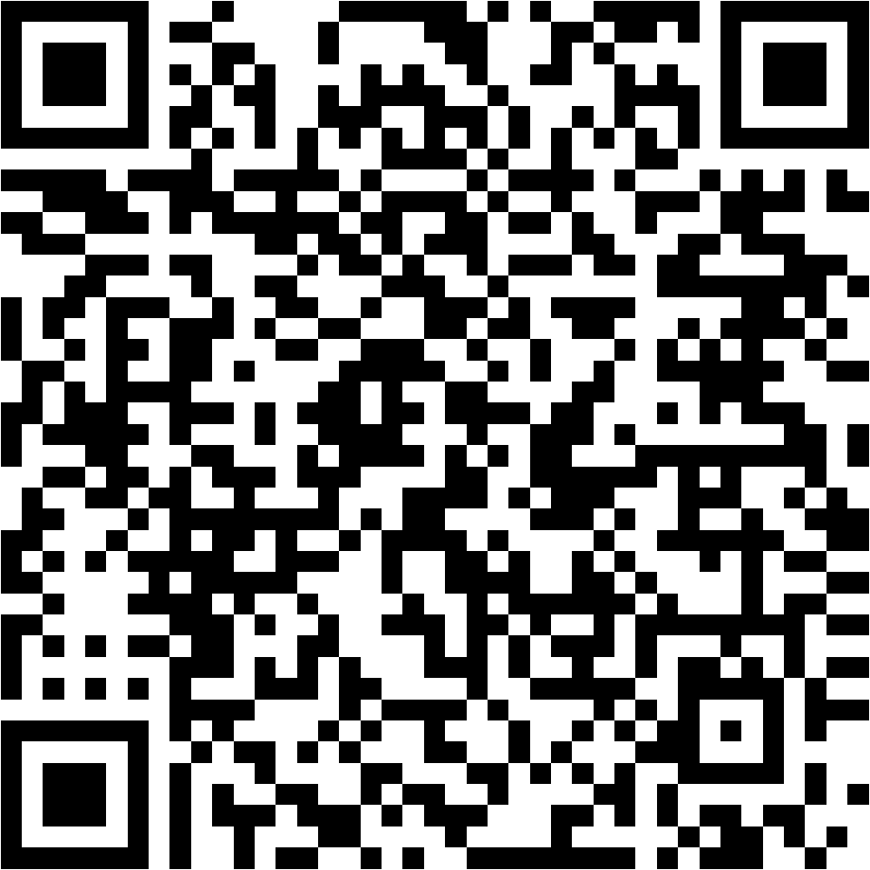 Lehrlingsportal.at Schwarzer und weißer QR-Code, bestehend aus quadratischen Mustern, die in einem Raster auf weißem Hintergrund angeordnet sind.