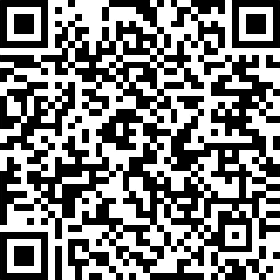 Lehrlingsportal.at Schwarzer und weißer QR-Code, bestehend aus quadratischen Mustern, die in einem Raster auf weißem Hintergrund angeordnet sind.