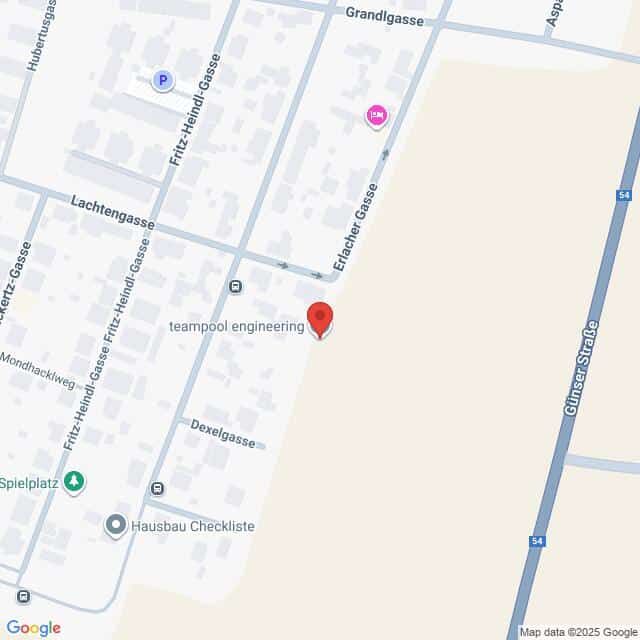 Lehrlingsportal.at Eine Karte zeigt den Standort von teampool engineering in der Lachtengasse, die sich mit der Fritz-Heinelt-Gasse und der Elacher Gasse in einem Wohngebiet kreuzt.