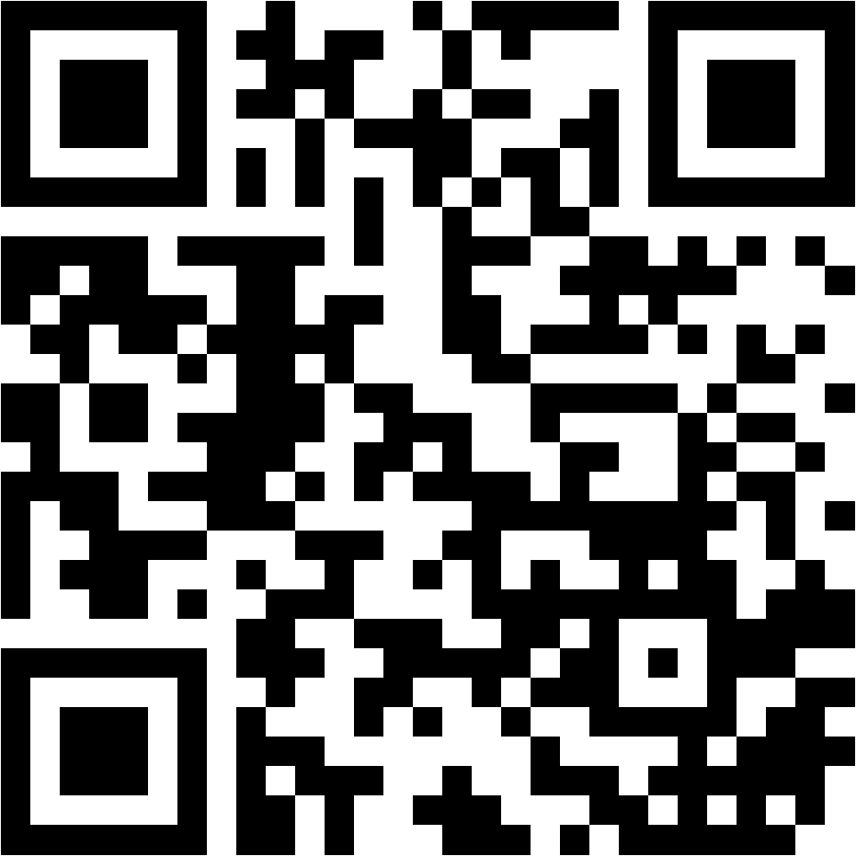 Lehrlingsportal.at Schwarzer und weißer QR-Code auf weißem Hintergrund.