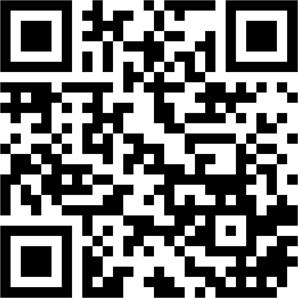 Lehrlingsportal.at Ein schwarzer und weißer QR-Code auf weißem Hintergrund.