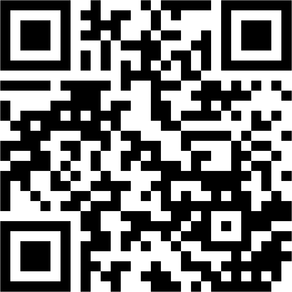 Lehrlingsportal.at Ein schwarz-weißer QR-Code mit drei großen Quadraten in den Ecken auf weißem Hintergrund.