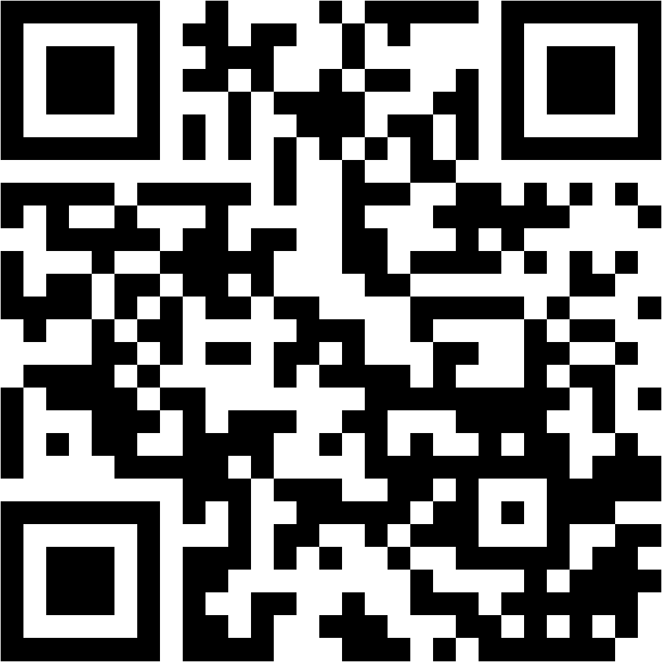 Lehrlingsportal.at Schwarzer und weißer QR-Code, angeordnet in einem quadratischen Gittermuster auf weißem Hintergrund.