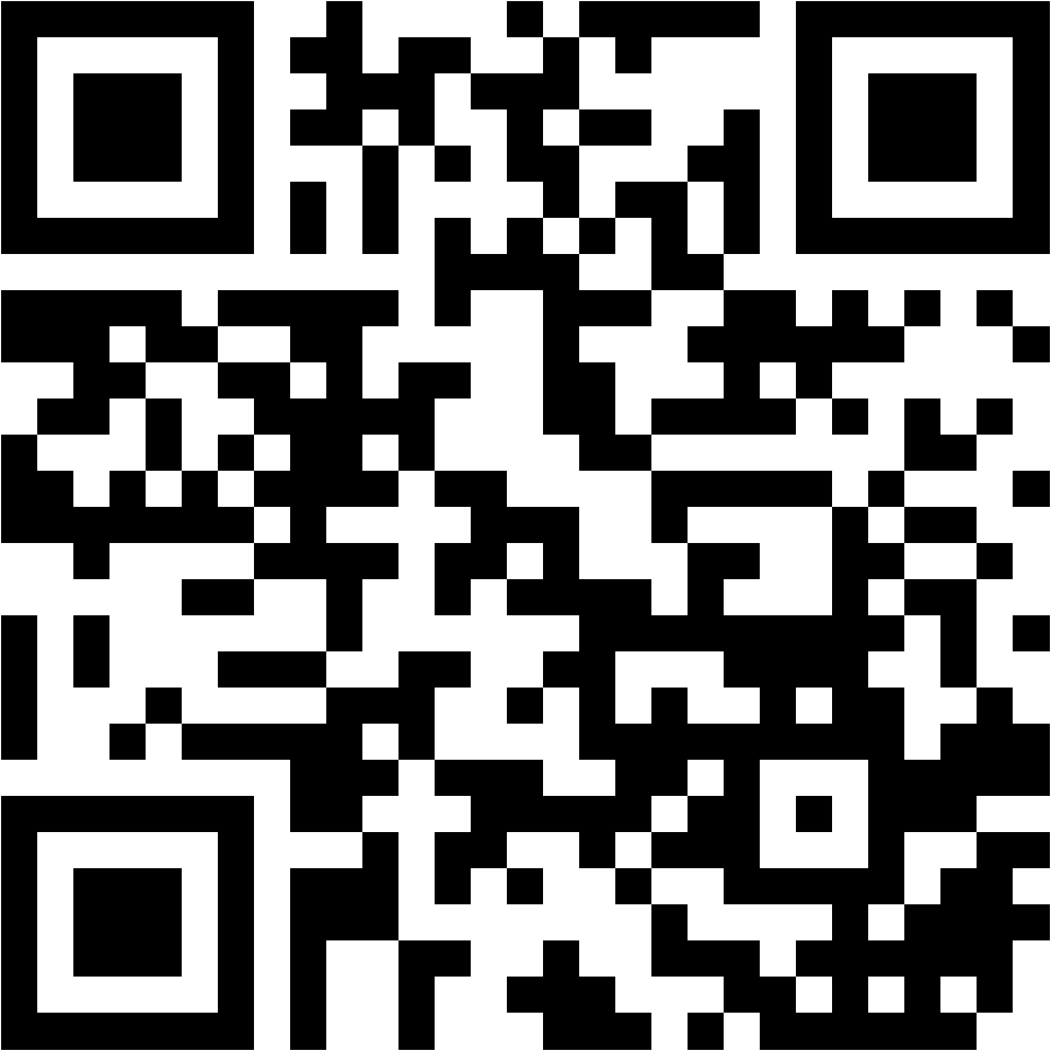 Lehrlingsportal.at Schwarzer und weißer QR-Code auf weißem Hintergrund.