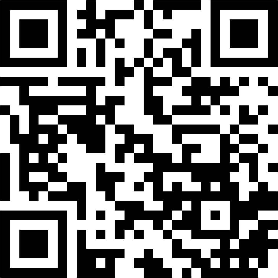 Lehrlingsportal.at Schwarzer und weißer QR-Code auf einfarbigem Hintergrund. Der QR-Code besteht aus einem quadratischen Raster aus schwarzen und weißen Modulen.