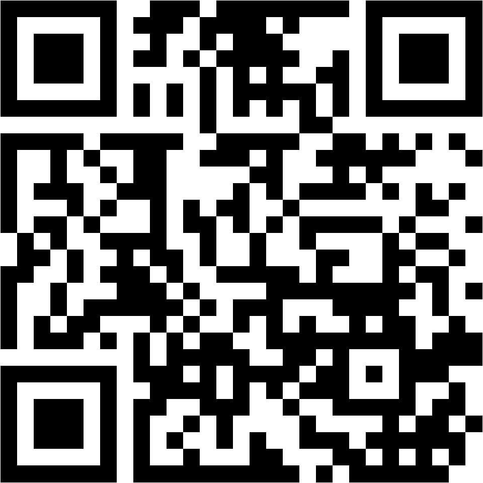 Lehrlingsportal.at Ein schwarz-weißer QR-Code auf weißem Hintergrund, der aus quadratischen Modulen besteht, die in einem Gittermuster angeordnet sind.