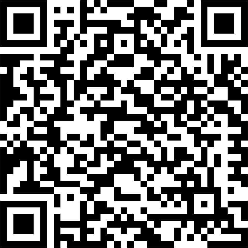 Lehrlingsportal.at Schwarzer und weißer QR-Code auf weißem Hintergrund. Der Code besteht aus einem quadratischen Raster kleinerer schwarzer und weißer Quadrate, die mit einem Smartphone oder einem QR-Code-Lesegerät gescannt werden können.