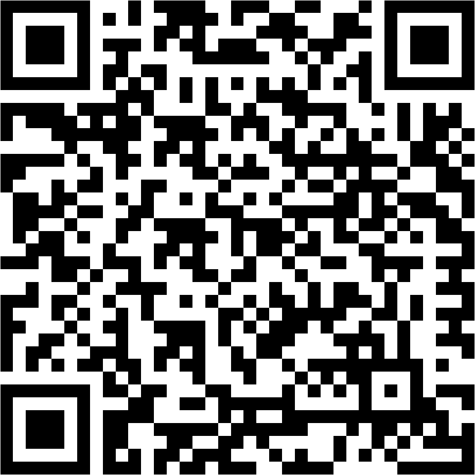 Lehrlingsportal.at Ein schwarzer und weißer QR-Code mit einem quadratischen Design auf weißem Hintergrund.