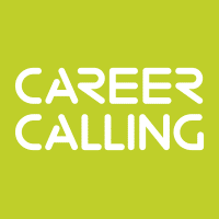 Lehrlingsportal.at Weißer Text mit der Aufschrift „Career Calling“ auf limettengrünem Hintergrund.