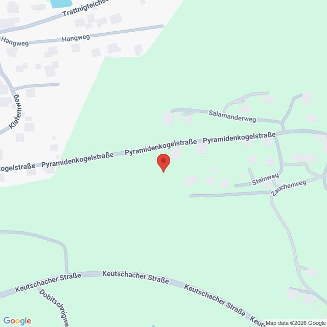 Lehrlingsportal.at Google Maps-Ansicht mit einer roten Standortmarkierung auf der Pyramidenkogelstraße.