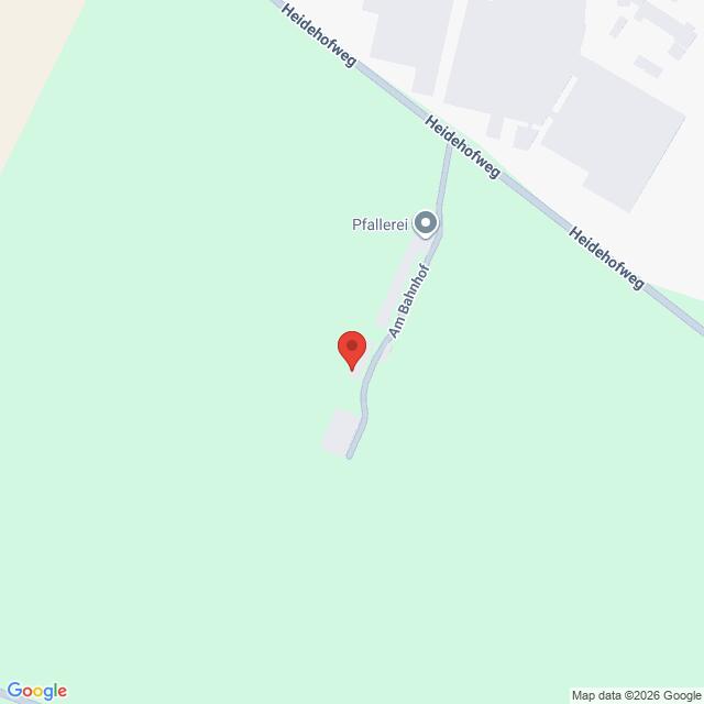 Lehrlingsportal.at Karte, auf der die Kreuzung von Heidehofweg und Am Bahnhof mit einem roten Standortpin markiert ist.