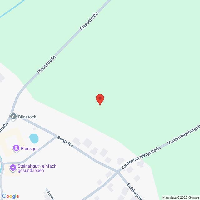Lehrlingsportal.at Karte mit einer roten Standortmarkierung in einer ländlichen Gegend in der Nähe der Plassstraße und der Vordermayrbergstraße.