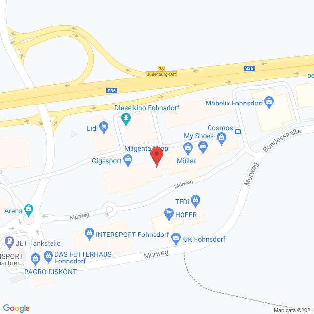 Anfahrtsmappe von Lehrbetrieb Magenta Telekom nach Magenta FMZ Fohnsdorf – Arena am Waldfeld 28, 8753 Fohnsdorf – Anfahrtsmappe